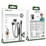 ACEFAST L8 For USB-C Devices In-Ear Wired Earphones With Mic Silicone Cable Tangle Free Headphones