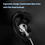 TRN Seahorse Pro HiFi Sound Wired Earphones with 2 Pin Detachable Cable Dynamic Driver Semi In Ear Headphones