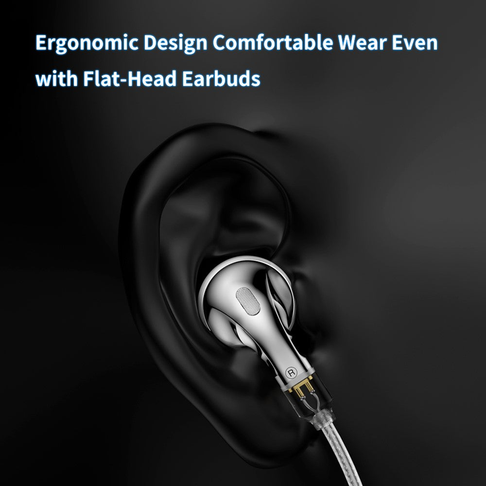 TRN Seahorse Pro HiFi Sound Wired Earphones with 2 Pin Detachable Cable Dynamic Driver Semi In Ear Headphones