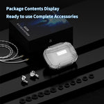 TRN Seahorse Pro HiFi Sound Wired Earphones with 2 Pin Detachable Cable Dynamic Driver Semi In Ear Headphones