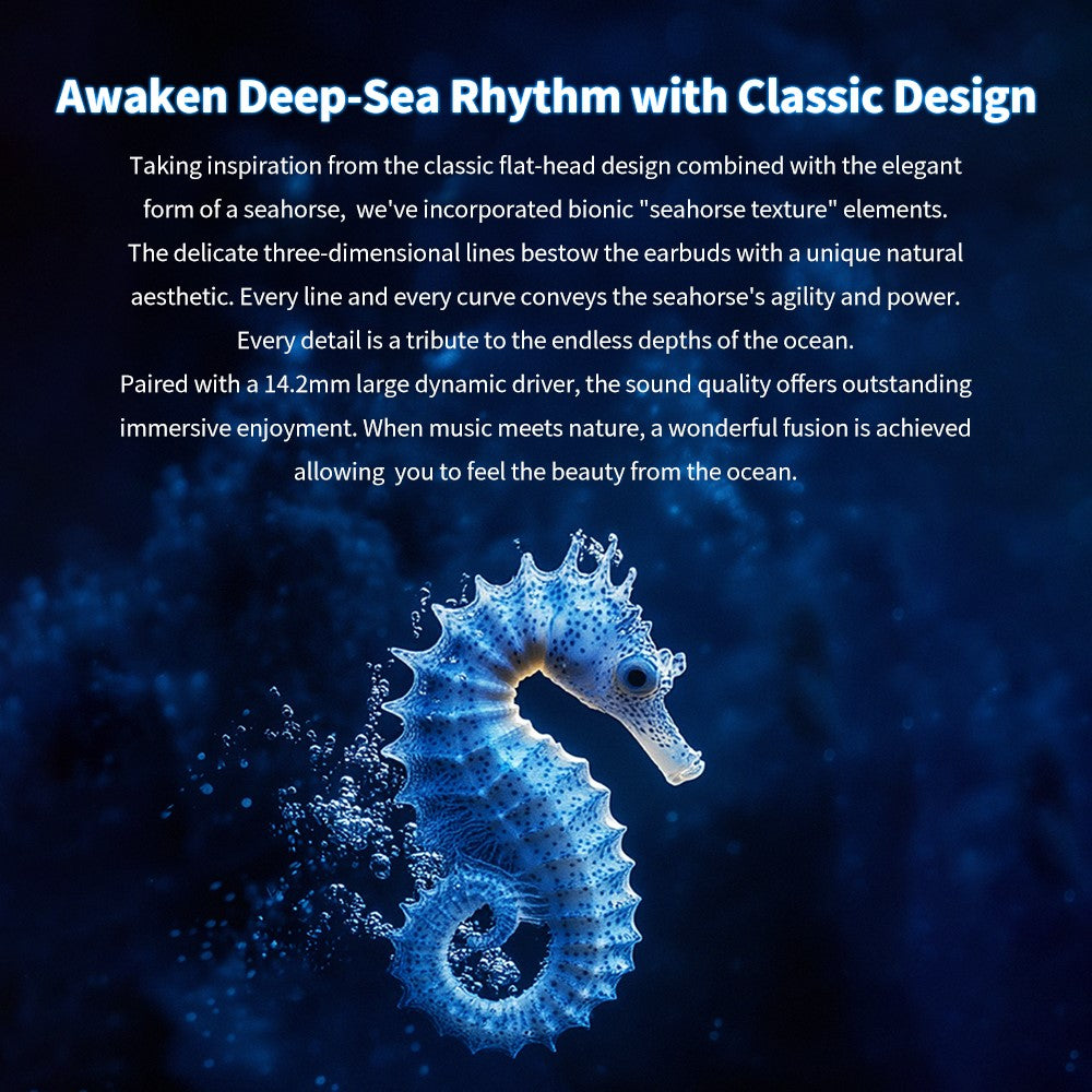 TRN Seahorse Pro HiFi Sound Wired Earphones with 2 Pin Detachable Cable Dynamic Driver Semi In Ear Headphones