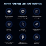 TRN Seahorse Pro HiFi Sound Wired Earphones with 2 Pin Detachable Cable Dynamic Driver Semi In Ear Headphones
