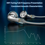 TRN Seahorse Pro HiFi Sound Wired Earphones with 2 Pin Detachable Cable Dynamic Driver Semi In Ear Headphones