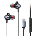 USAMS SJ758 EP-48 In-Ear Wired Earbuds Aluminum Alloy Type-C Earphones with Three-Button Control