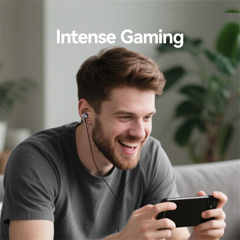 USAMS SJ758 EP-48 In-Ear Wired Earbuds Aluminum Alloy Type-C Earphones with Three-Button Control