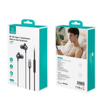 USAMS SJ758 EP-48 In-Ear Wired Earbuds Aluminum Alloy Type-C Earphones with Three-Button Control