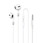REMAX RM-05 3.5mm Semi In-Ear Wired Earphones Metal Construction 1200mm Cord Headset Built-in Microphone