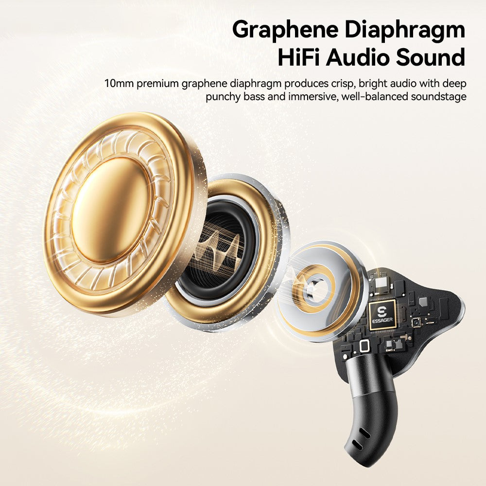 ESSAGER Type-C Karaoke Earphones with Built-in Sound Card, Real-Time Monitoring, In-Ear Headphones