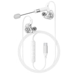 ESSAGER Type-C Karaoke Earphones with Built-in Sound Card, Real-Time Monitoring, In-Ear Headphones
