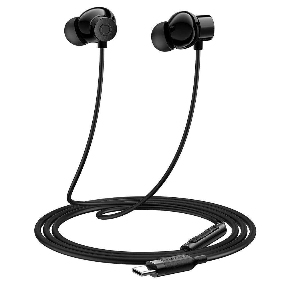 ACEFAST L10 USB-C Wired Earphones In-Ear Soft Silicone Cable Control Earphone with Mic for Phones / Tablets