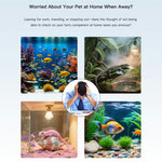 S20M Aquarium Camera Home Two-Way Audio Security Camera Support HD Night Vision for Fish Reptiles