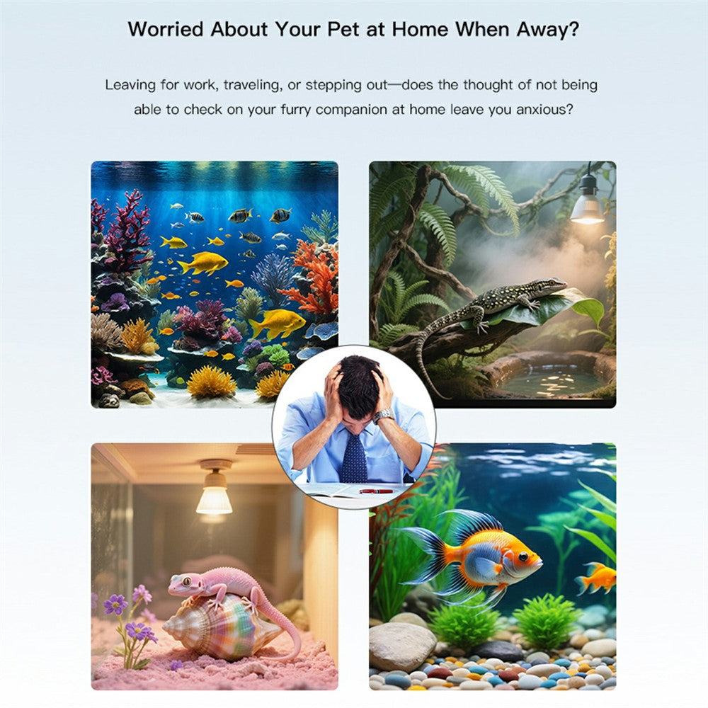 S20M Aquarium Camera Home Two-Way Audio Security Camera Support HD Night Vision for Fish Reptiles