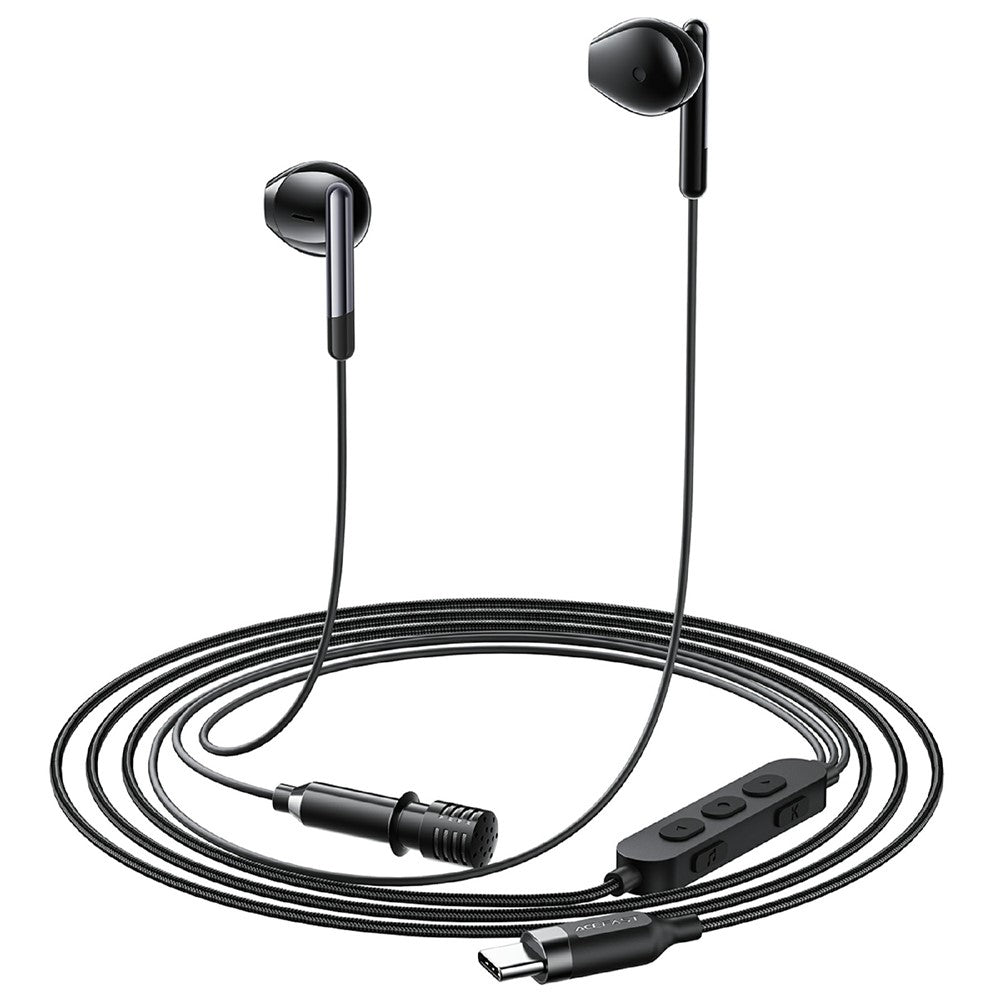 ACEFAST L12 USB-C Semi In-Ear Karaoke Wired Earphones Built-In Microphone for Live Streaming / Recording / Gaming