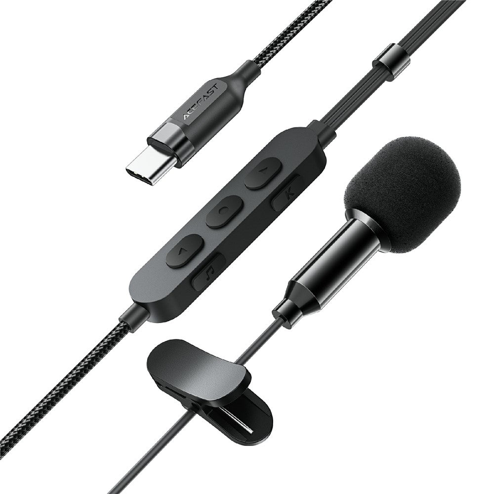 ACEFAST L12 USB-C Semi In-Ear Karaoke Wired Earphones Built-In Microphone for Live Streaming / Recording / Gaming