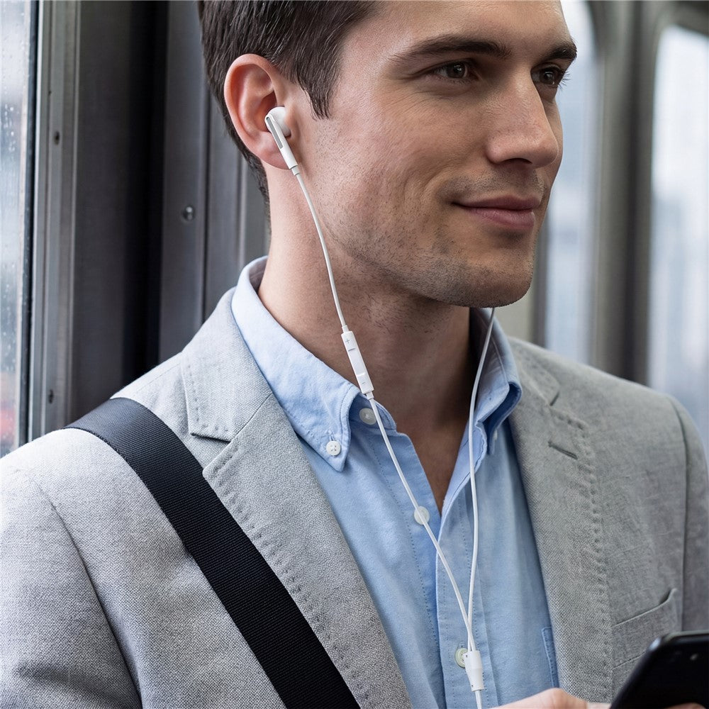 ACEFAST L14 Wired Earphone 3.5mm Semi In-Ear Headphones with HD Microphone for Phone Tablet
