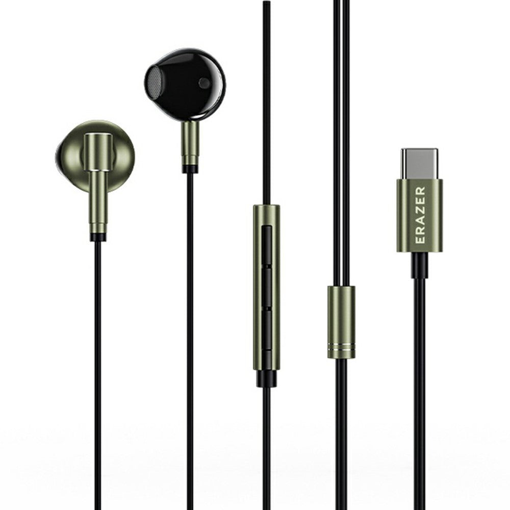 ERAZER EY03 Pro Wired Earphones with Mic Type-C Semi-In-Ear Headphones for Gaming