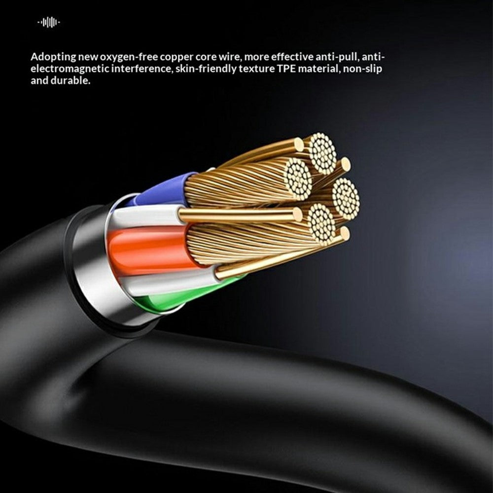 ERAZER EY03 Pro Wired Earphones with Mic Type-C Semi-In-Ear Headphones for Gaming