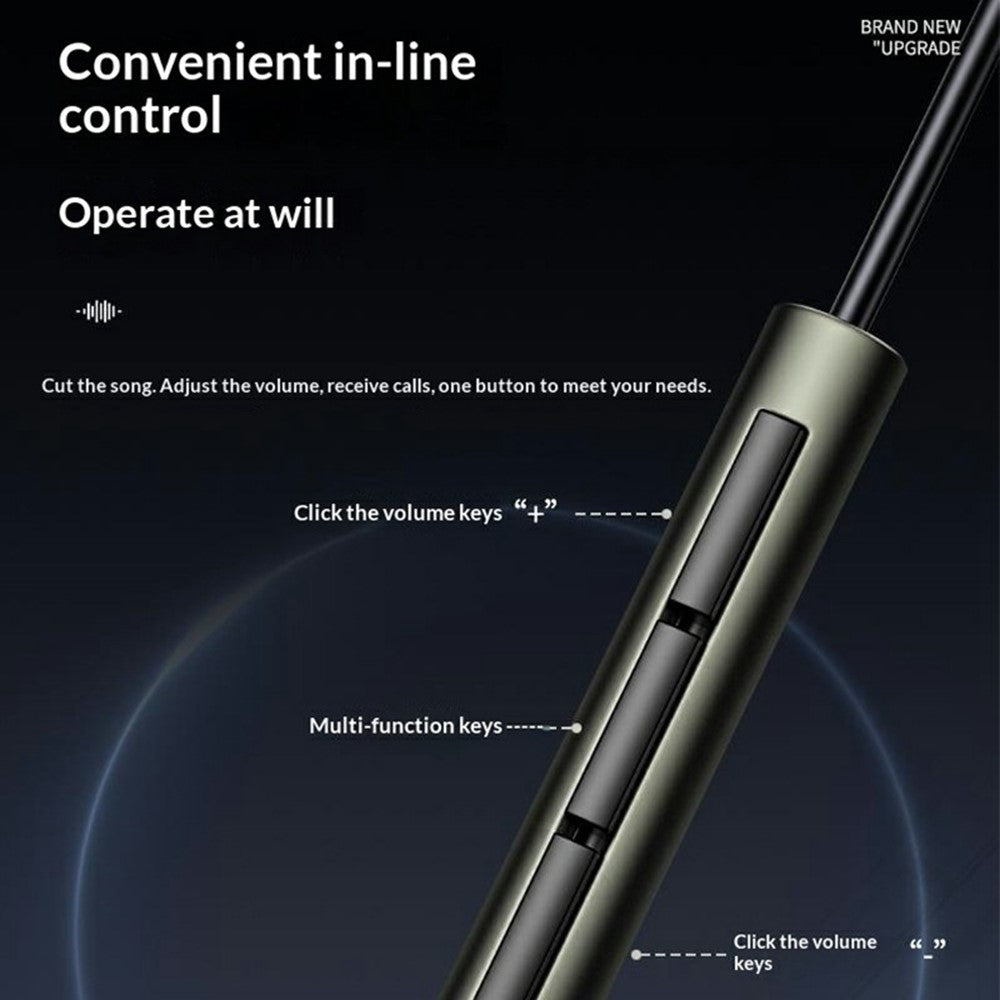 ERAZER EY03 Pro Wired Earphones with Mic Type-C Semi-In-Ear Headphones for Gaming