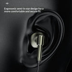 ERAZER EY03 Pro Wired Earphones with Mic Type-C Semi-In-Ear Headphones for Gaming