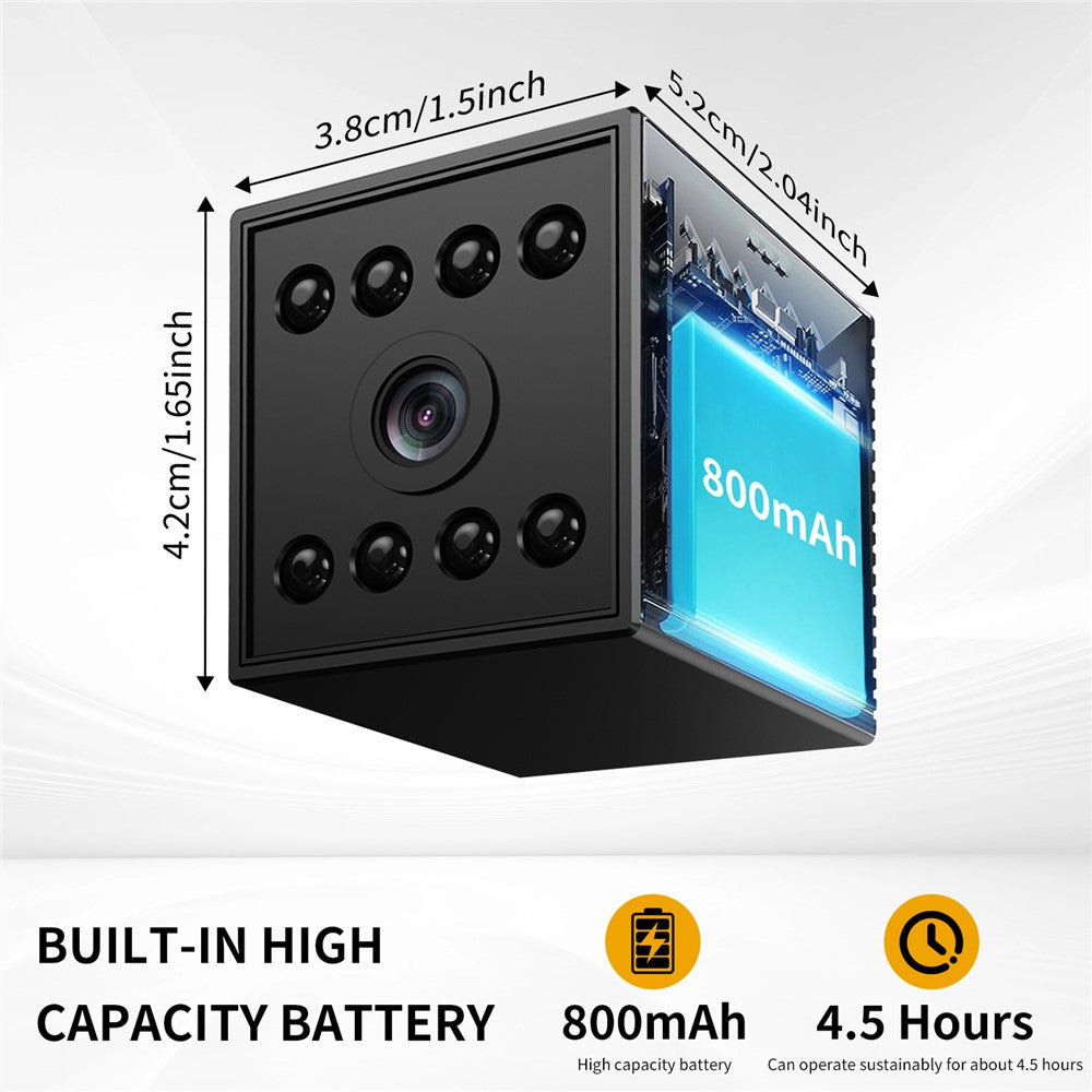 W10 WiFi HD Mini Security Camera Night Vision Motion Detection 1080P Indoor Surveillance Camera