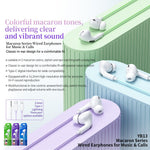 WEKOME YB13 Macaron Series Type-C kablet øretelefon 10mm HiFi lyd in-ear hovedtelefon til musik og opkald