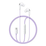 WEKOME YB13 Macaron Series Type-C kablet øretelefon 10mm HiFi lyd in-ear hovedtelefon til musik og opkald