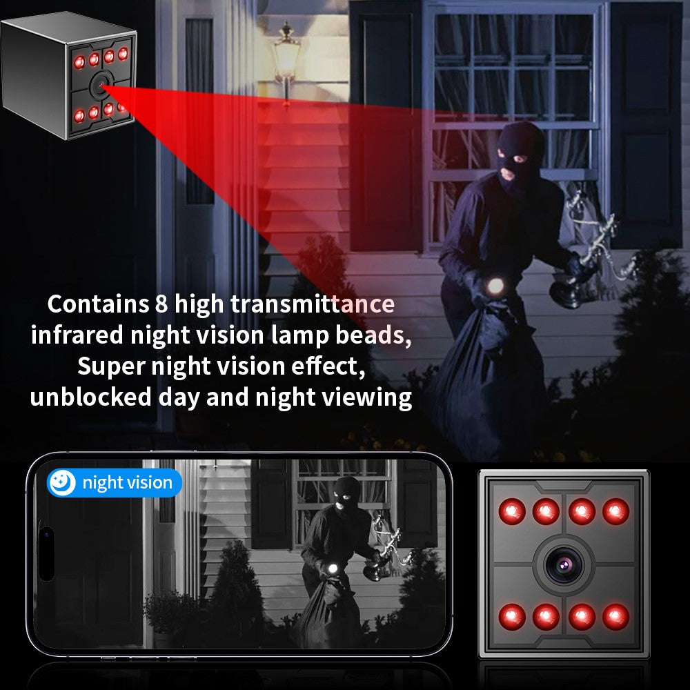 W09 WiFi HD Mini Night Vision Camera 720P Security Cam Motion Detection for Home Office