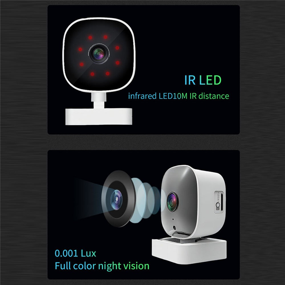 K7 WiFi-kamera HD Mini 1080P Fullfärg Nattseende Tvåvägsljud Vidvinkel för inomhussäkerhet