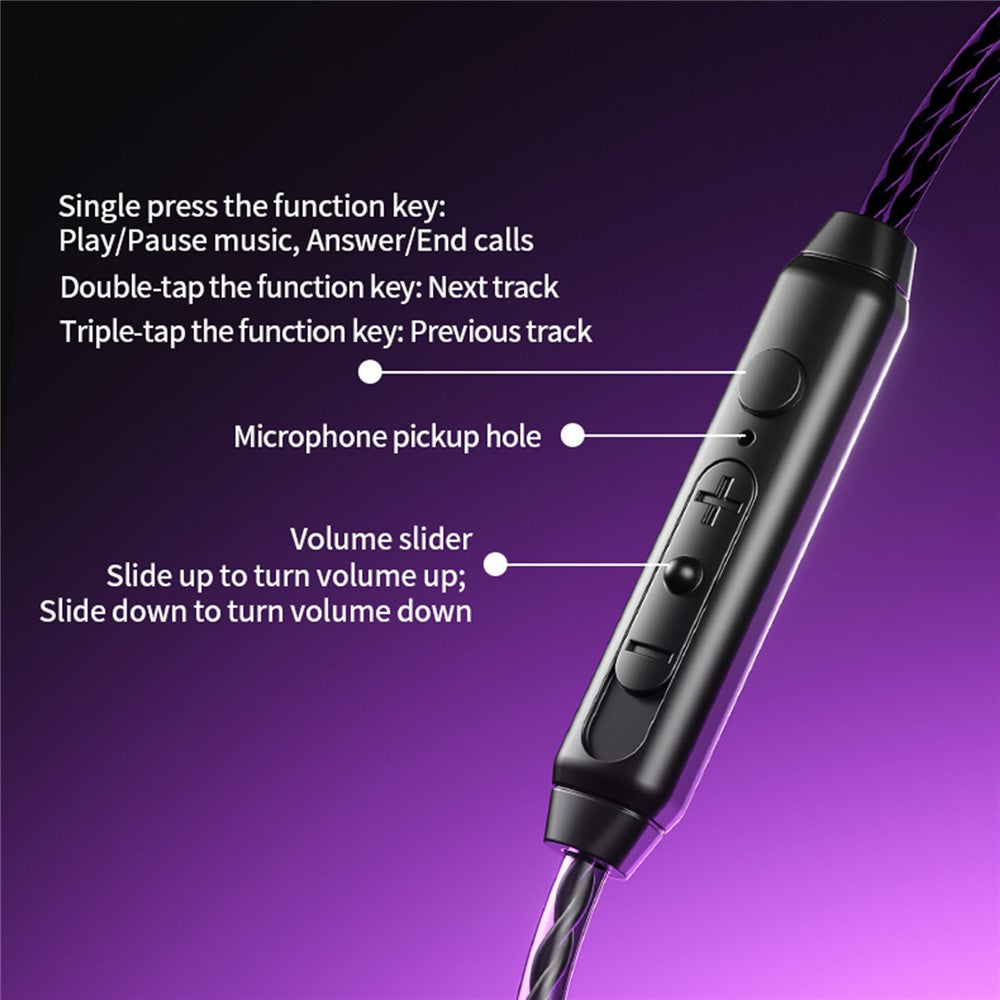 WEKOME YC09 3.5mm Wired In-Ear Earphones HiFi Sound 10mm Driver with Mic for Music Calls Gaming