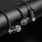 USAMS US-SJ482-EP-43 Type-C In-ear Metal Headsets Stereo Earphones, 1.2m