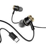 USAMS US-SJ482-EP-43 Type-C In-ear Metal Headsets Stereo Earphones, 1.2m