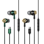 USAMS US-SJ482-EP-43 Type-C In-ear Metal Headsets Stereo Earphones, 1.2m