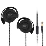 Q141 Sporthörlurar Fitness Stereo Bashörlurar Öronkrok 3,5 mm Flätade Trådbundna Headset