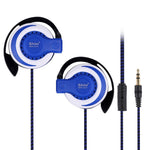 Q141 Sporthörlurar Fitness Stereo Bashörlurar Öronkrok 3,5 mm Flätade Trådbundna Headset