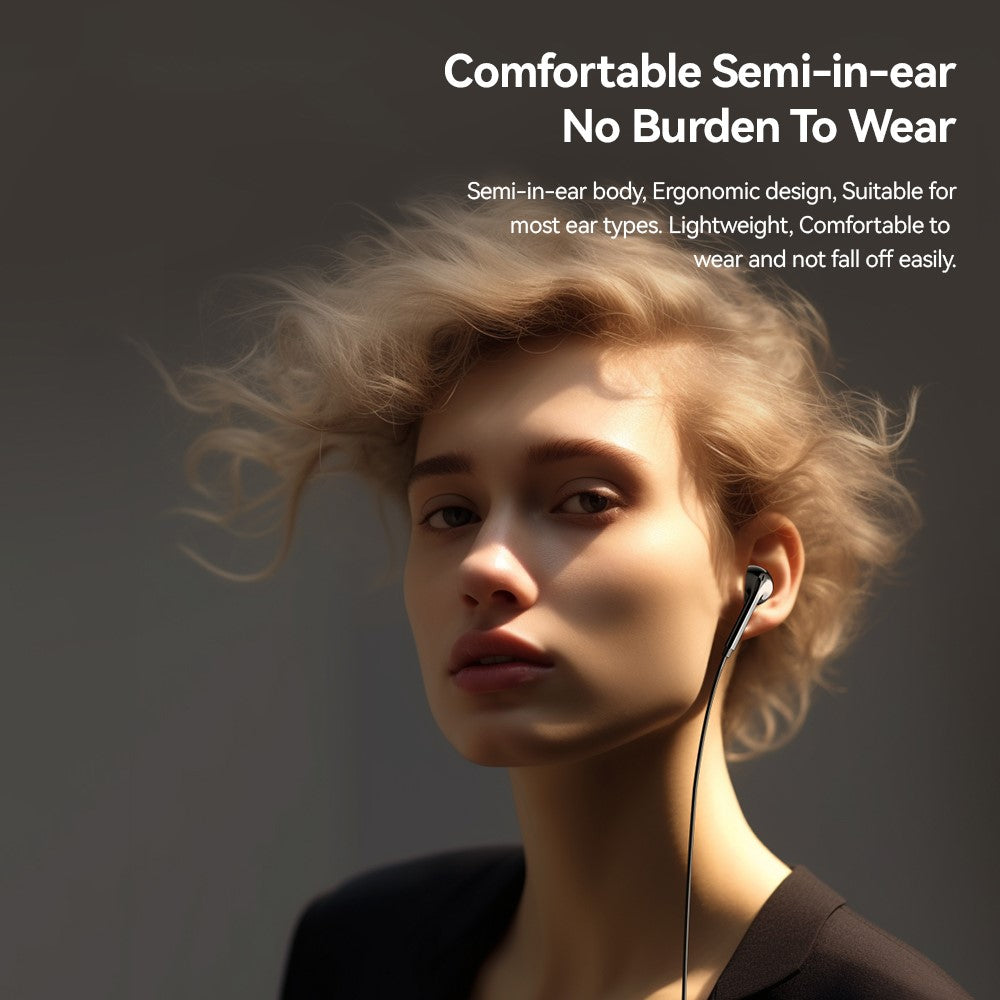 ESSAGER EJ01 3.5mm Wired Control Deep Bass Earphone 1.2m Music Mobile Phone Headset Earbuds for iPhone Huawei