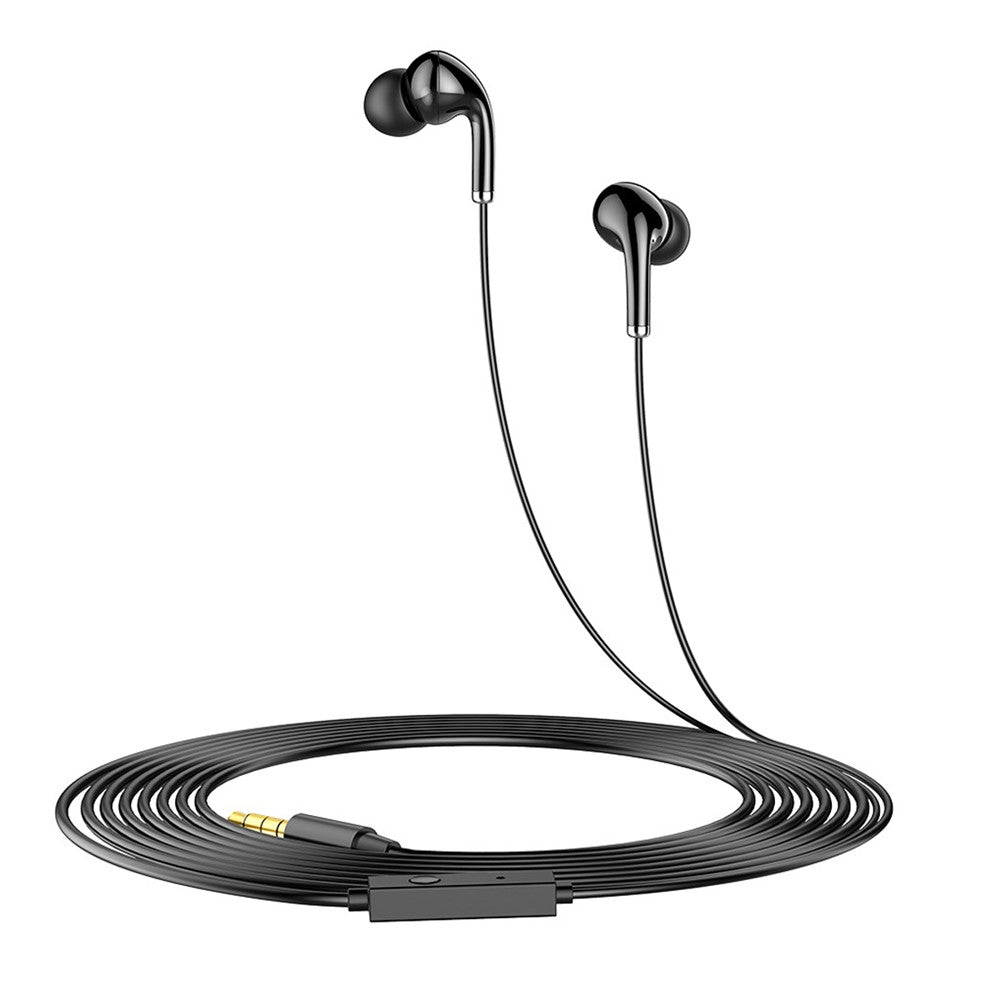 AWEI PC-6 3.5mm Wired In-ear Earphones Music Headset with Mic Wire Control for iOS Android Mobile Phone