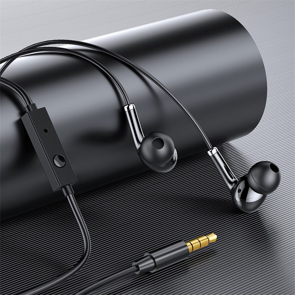 AWEI PC-6 3.5mm Wired In-ear Earphones Music Headset with Mic Wire Control for iOS Android Mobile Phone