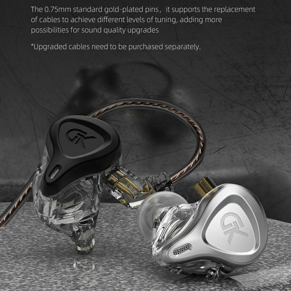GK G5 [No Mic] Metal In-ear Headphones Bass HiFi Noise Canceling Earphones for Sports Gaming