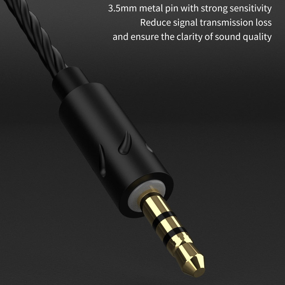 QKZ AK6 Max 3,5 mm in-ear-hörlurar, hi-fi-ljud, avtagbara trådbundna hörlurar, utan mikrofon