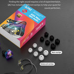 QKZ AK6 Max 3,5 mm in-ear-hörlurar, hi-fi-ljud, avtagbara trådbundna hörlurar, utan mikrofon