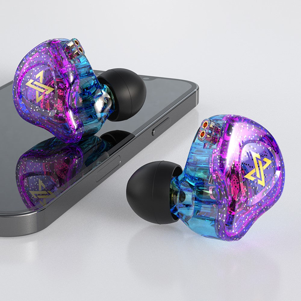 QKZ AK6 Max 3,5 mm in-ear-hörlurar, hi-fi-ljud, avtagbara trådbundna hörlurar, utan mikrofon