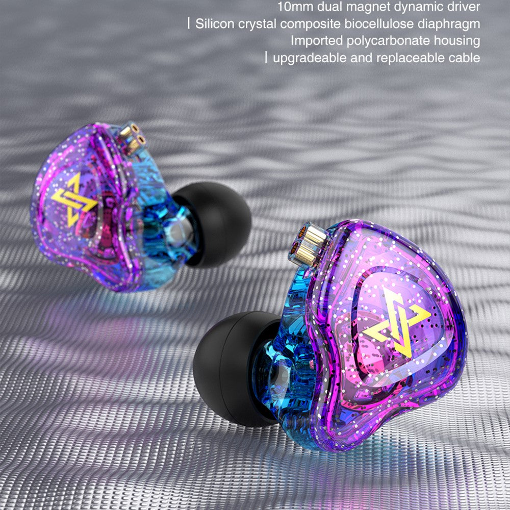 QKZ AK6 Max 3,5 mm in-ear-hörlurar, hi-fi-ljud, avtagbara trådbundna hörlurar, utan mikrofon