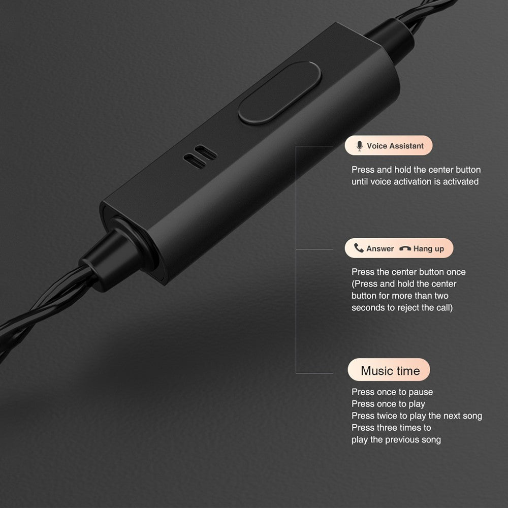 QKZ AK6 Max 3,5 mm in-ear-hörlurar, hi-fi-ljud, avtagbara trådbundna hörlurar, utan mikrofon