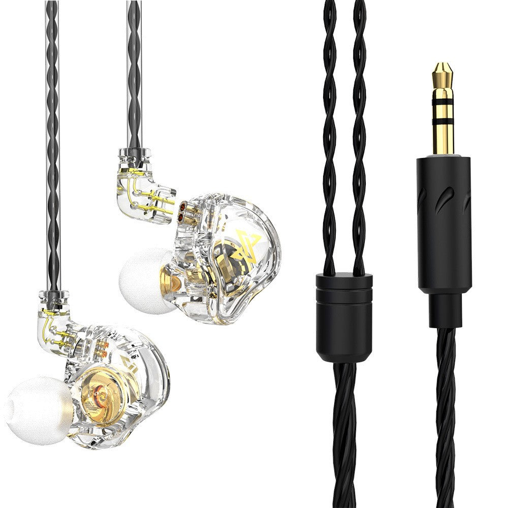 QKZ AK6 Max 3,5 mm in-ear-hörlurar, hi-fi-ljud, avtagbara trådbundna hörlurar, utan mikrofon