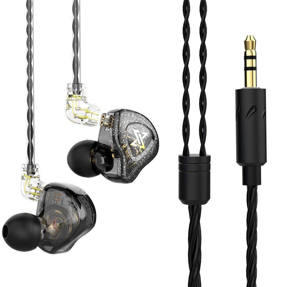 QKZ AK6 Max 3,5 mm in-ear-hörlurar, hi-fi-ljud, avtagbara trådbundna hörlurar, utan mikrofon