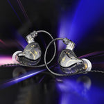 QKZ ZXT (version med mikrofon), 3,5 mm trådbundna HiFi-hörlurar med kraftfull bas och ergonomisk in-ear-design för musik och spel