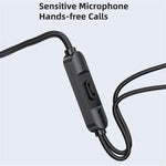 USAMS US-SJ594 EP-47 3.5mm In-Ear Wired Headset Lightweight Headphones TPE Wired Earphones with Sensitive Microphone / Button Control