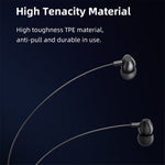 USAMS US-SJ594 EP-47 3.5mm In-Ear Wired Headset Lightweight Headphones TPE Wired Earphones with Sensitive Microphone / Button Control