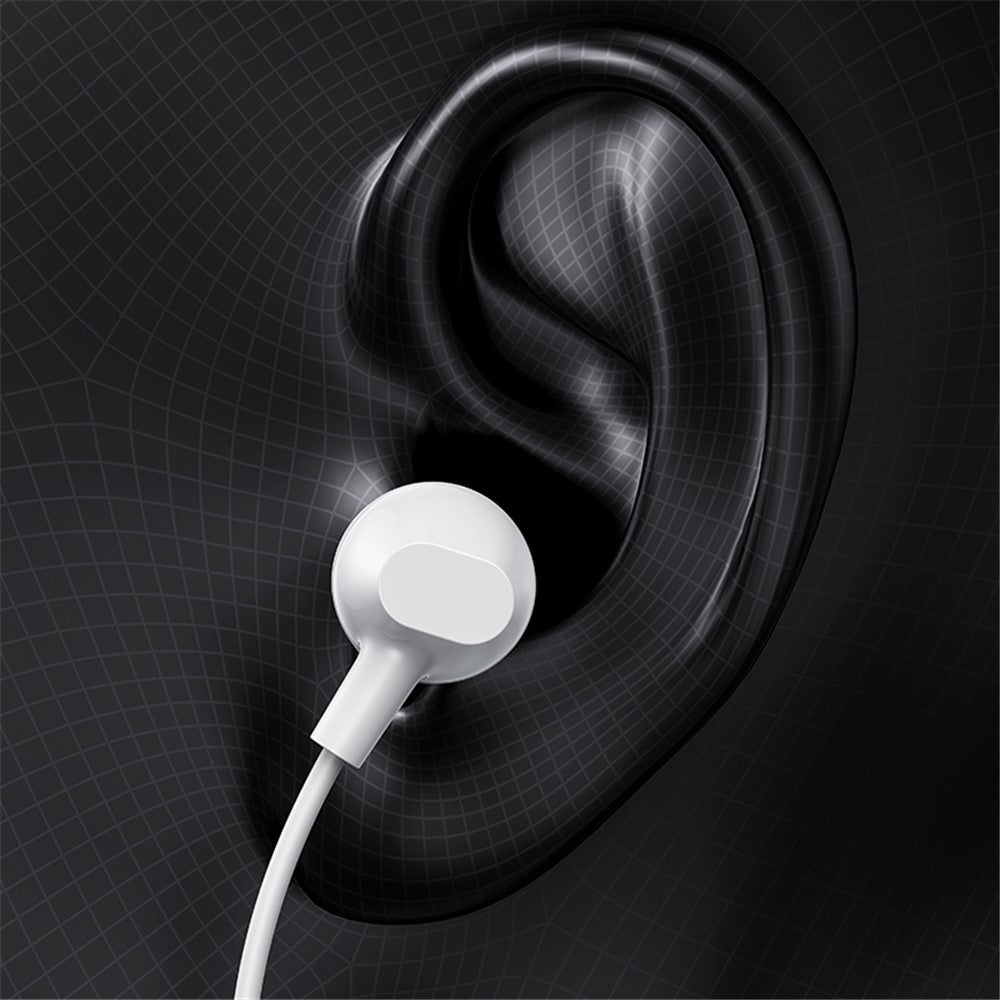 USAMS US-SJ594 EP-47 3.5mm In-Ear Wired Headset Lightweight Headphones TPE Wired Earphones with Sensitive Microphone / Button Control
