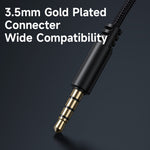 MCDODO HP-3500 MDD Wired Headphone with Microphone Volume Control 3.5mm Jack Stereo Sound Earphone